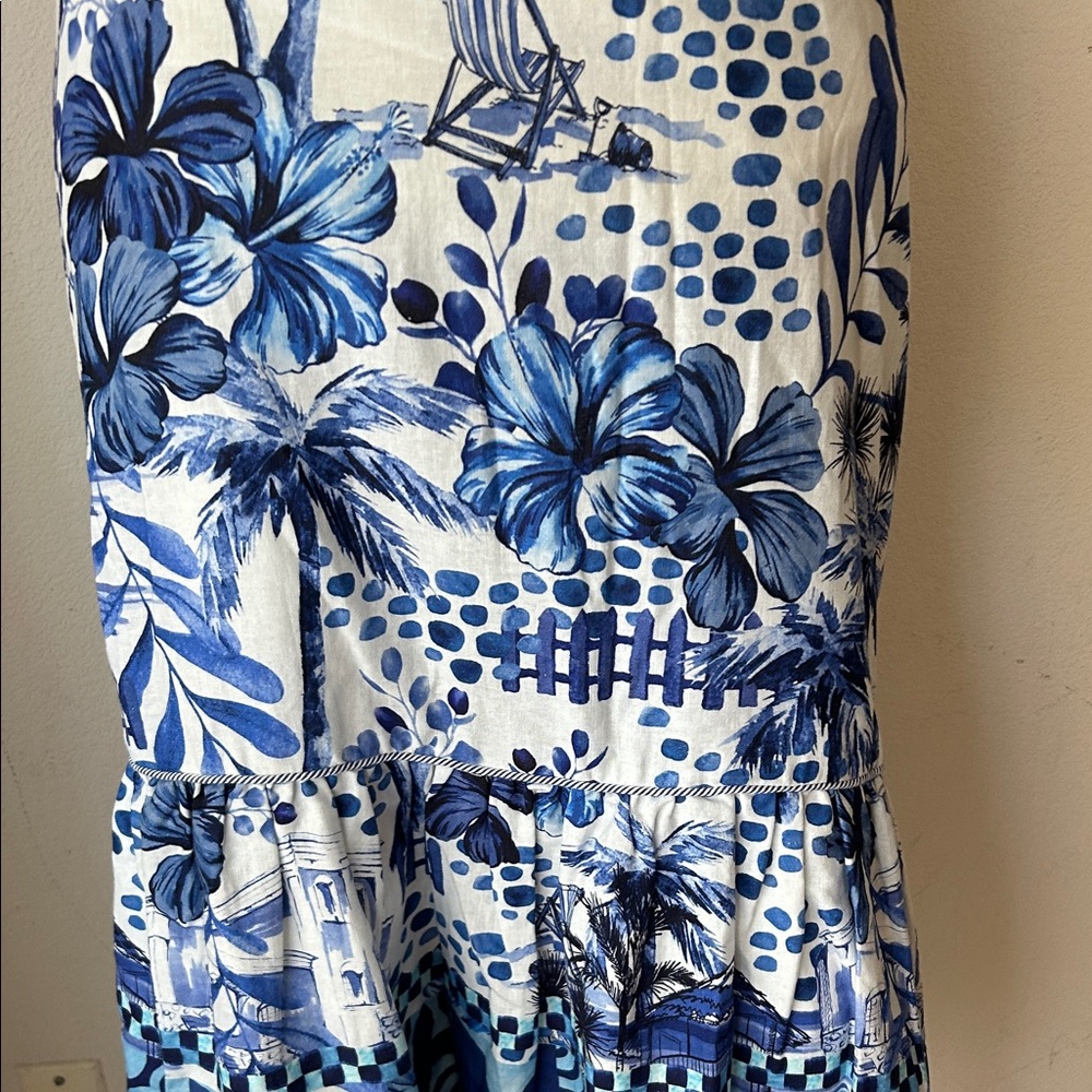 Blue Floral Women's Skirt - Picture 3 of 10